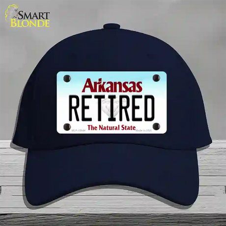 Retired Arkansas Novelty License Plate Hat Cotton / Navy