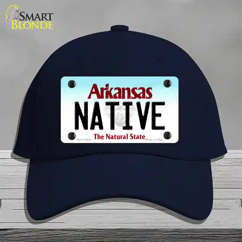 Native Arkansas Novelty License Plate Hat Cotton / Navy