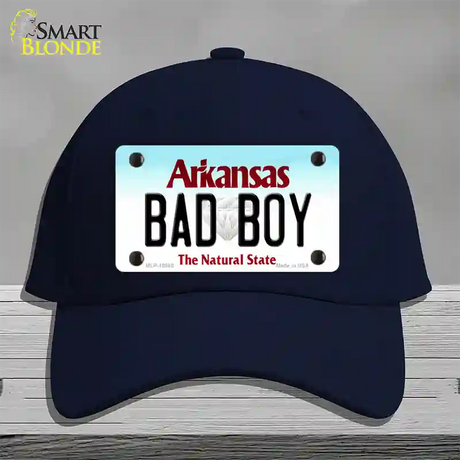 Bad Boy Arkansas Novelty License Plate Hat Cotton / Navy