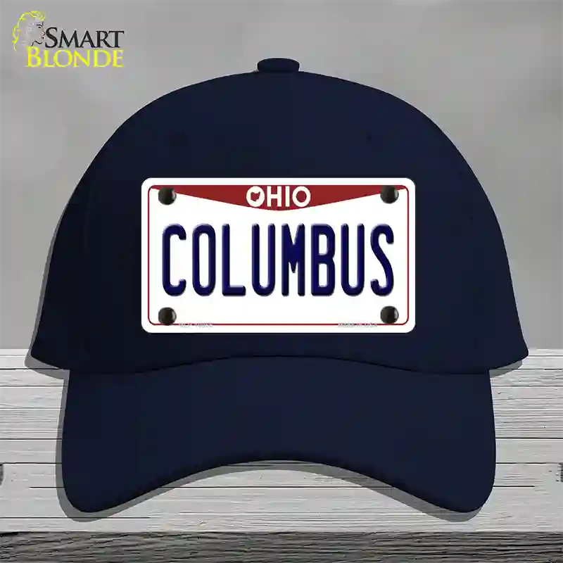 Columbus Ohio Novelty License Plate Hat Cotton / Navy