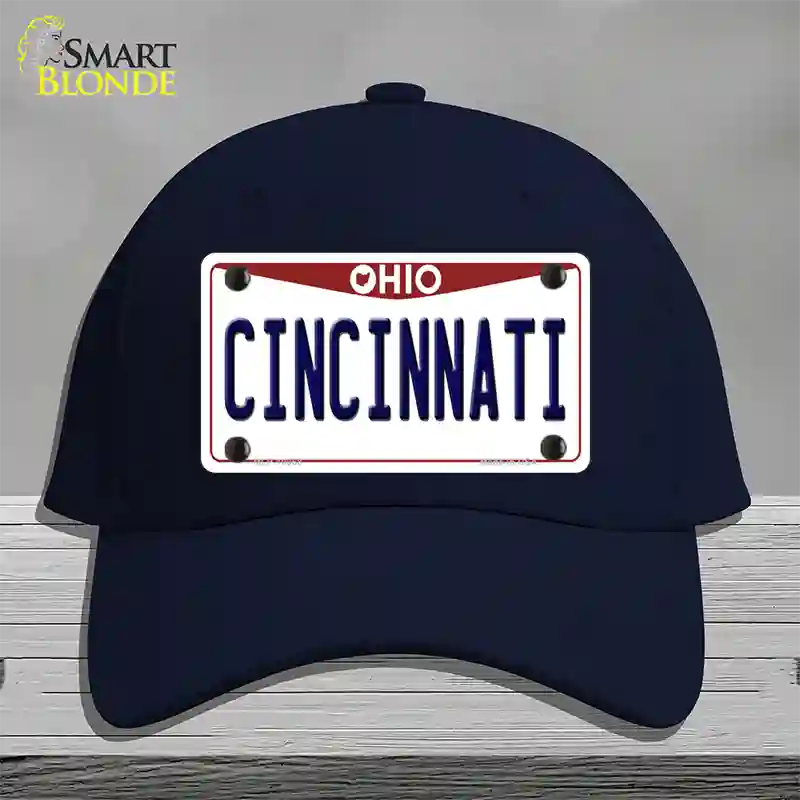 Cincinnati Ohio Novelty License Plate Hat Cotton / Navy