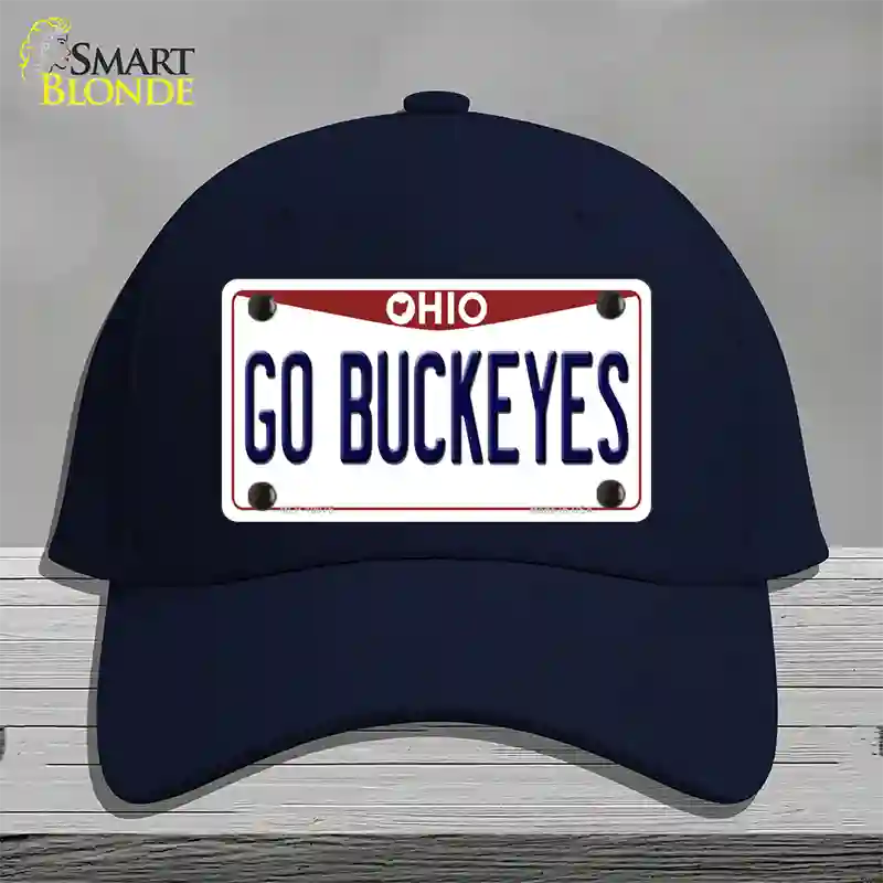 Go Buckeyes Ohio Novelty License Plate Hat Cotton / Navy