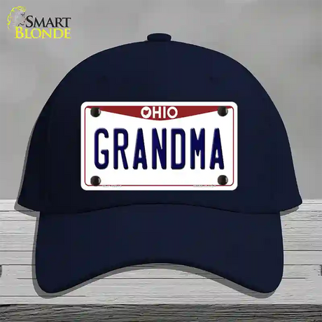 Grandma Ohio Novelty License Plate Hat Cotton / Navy