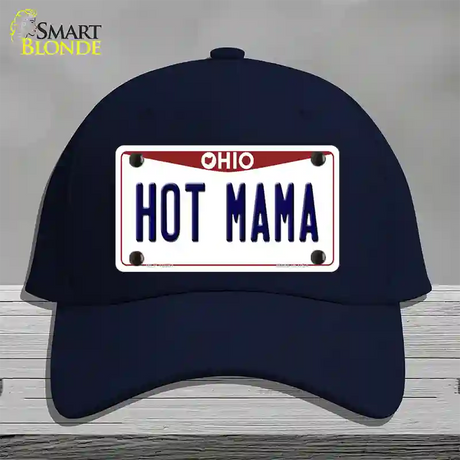 Hot Mama Ohio Novelty License Plate Hat Cotton / Navy