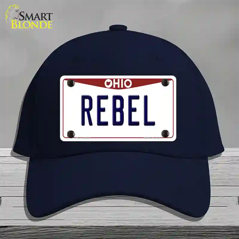 Rebel Ohio Novelty License Plate Hat Cotton / Navy