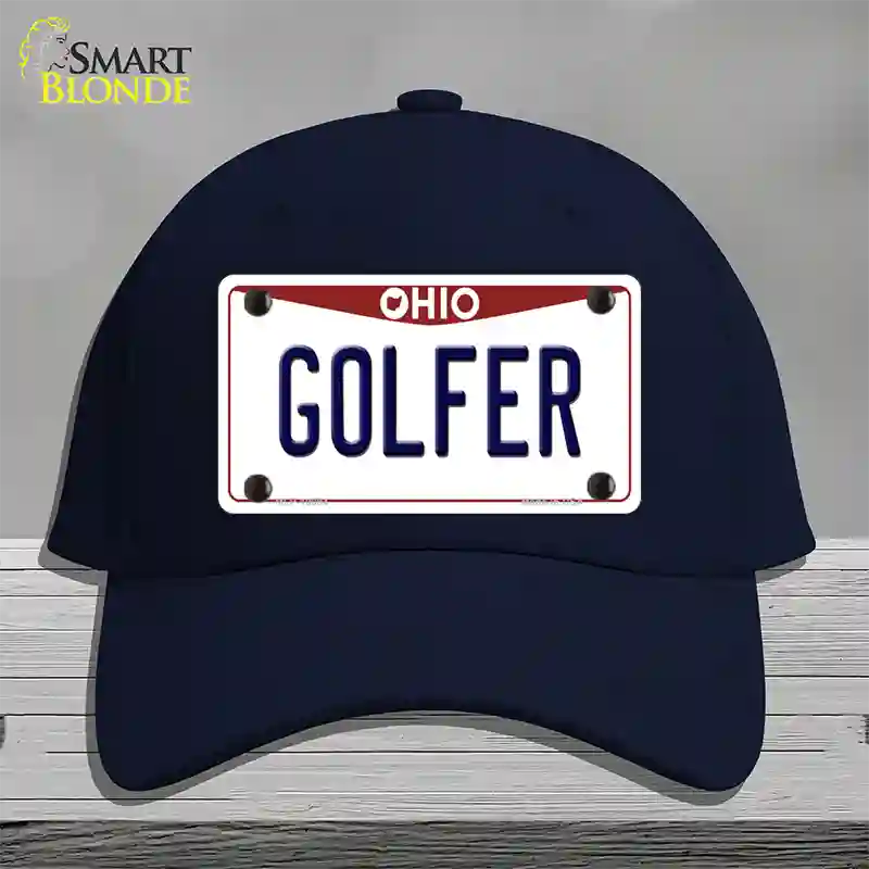 Golfer Ohio Novelty License Plate Hat Cotton / Navy