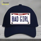 Bad Girl Ohio Novelty License Plate Hat Cotton / Navy