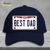 Best Dad Ohio Novelty License Plate Hat Cotton / Navy