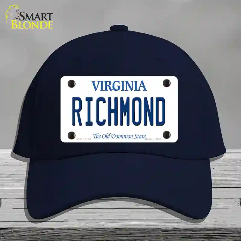 Richmond Virginia Novelty License Plate Hat Cotton / Navy