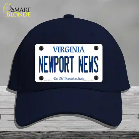 Newport News Virginia Novelty License Plate Hat Cotton / Navy