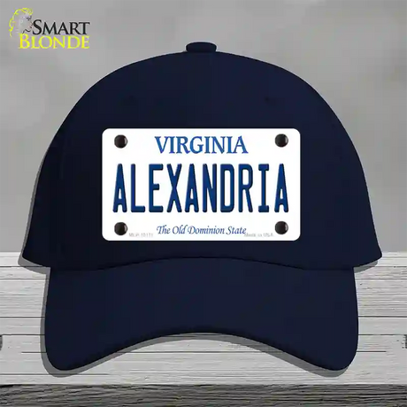 Alexandria Virginia Novelty License Plate Hat Cotton / Navy