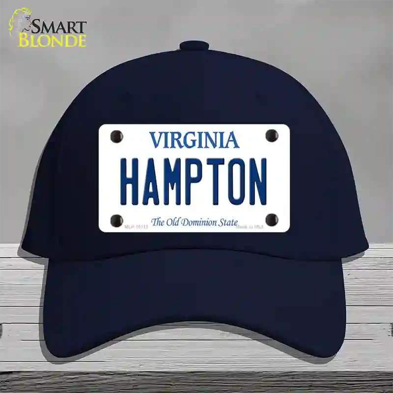 Hampton Virginia Novelty License Plate Hat Cotton / Navy