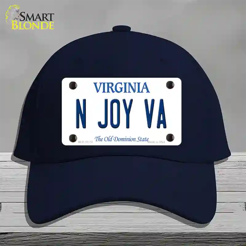 N Joy VA Virginia Novelty License Plate Hat Cotton / Navy