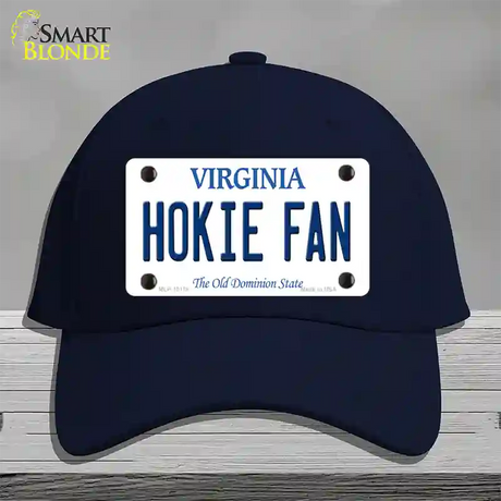 Hokie Fan Virginia Novelty License Plate Hat Cotton / Navy