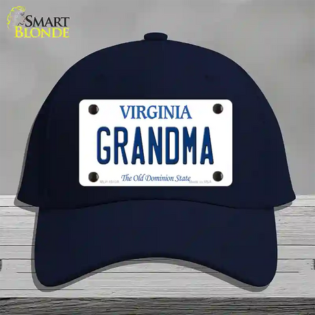 Grandma Virginia Novelty License Plate Hat Cotton / Navy