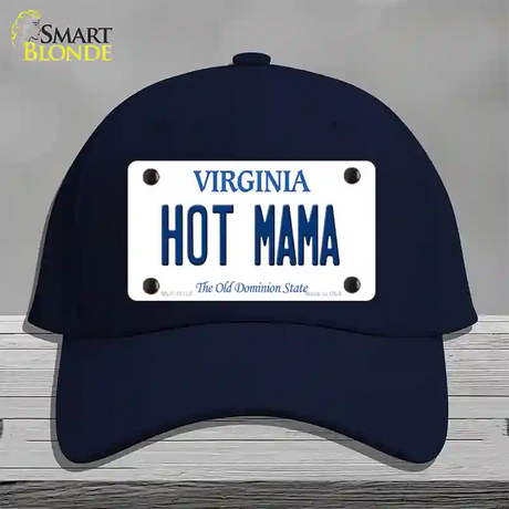 Hot Mama Virginia Novelty License Plate Hat Cotton / Navy