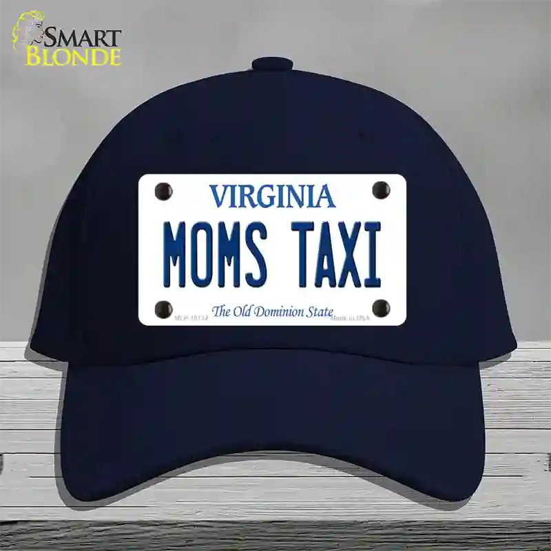 Moms Taxi Virginia Novelty License Plate Hat Cotton / Navy