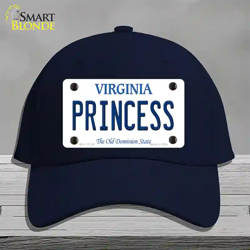 Princess Virginia Novelty License Plate Hat Cotton / Navy