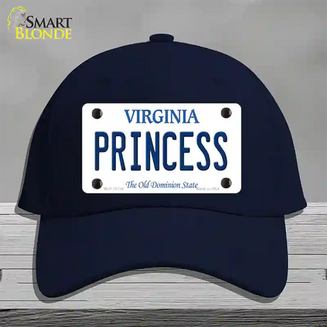 Princess Virginia Novelty License Plate Hat Cotton / Navy