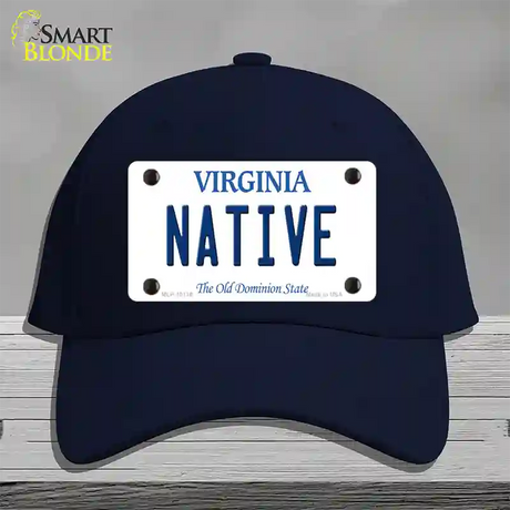 Native Virginia Novelty License Plate Hat Cotton / Navy