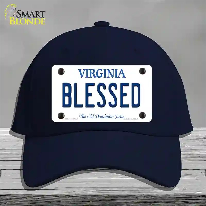 Blessed Virginia Novelty License Plate Hat Cotton / Navy