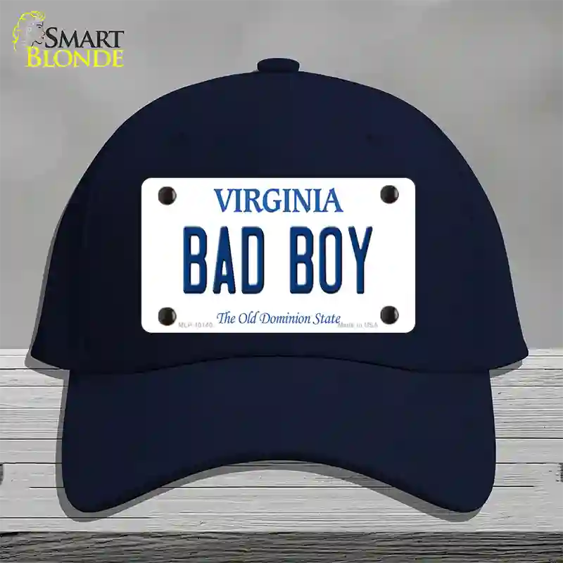 Bad Boy Virginia Novelty License Plate Hat Cotton / Navy