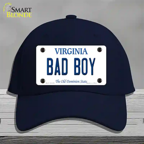 Bad Boy Virginia Novelty License Plate Hat Cotton / Navy