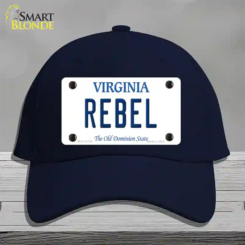 Rebel Virginia Novelty License Plate Hat Cotton / Navy