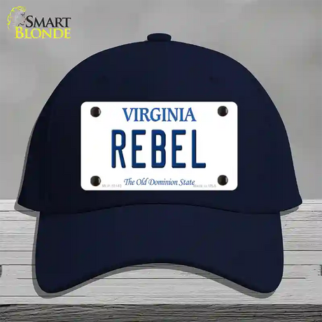 Rebel Virginia Novelty License Plate Hat Cotton / Navy