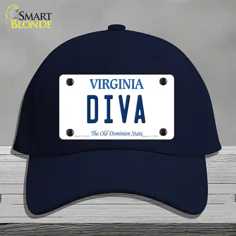 Diva Virginia Novelty License Plate Hat Cotton / Navy