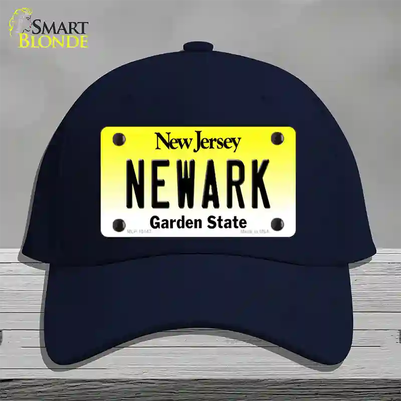 Newark New Jersey Novelty License Plate Hat Cotton / Navy