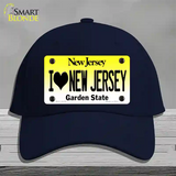 I Love New Jersey Novelty License Plate Hat Cotton / Navy