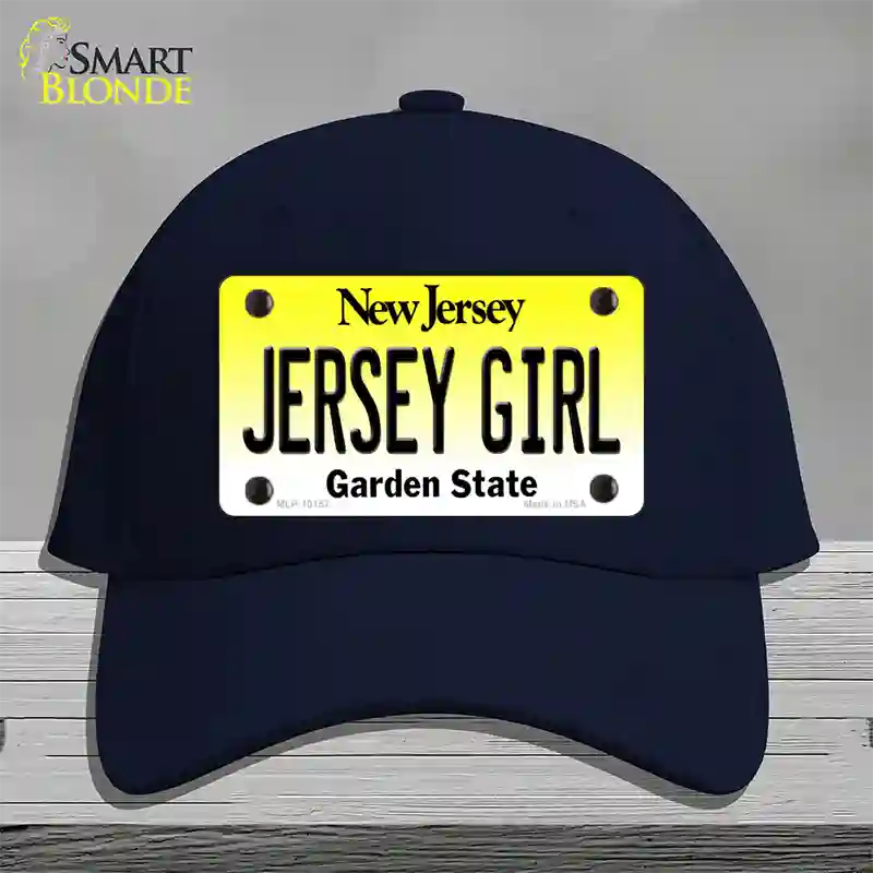 Jersey Girl New Jersey Novelty License Plate Hat Cotton / Navy