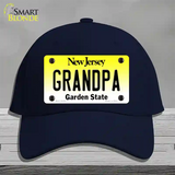 Grandpa New Jersey Novelty License Plate Hat Cotton / Navy