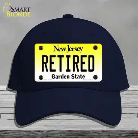 Retired New Jersey Novelty License Plate Hat Cotton / Navy