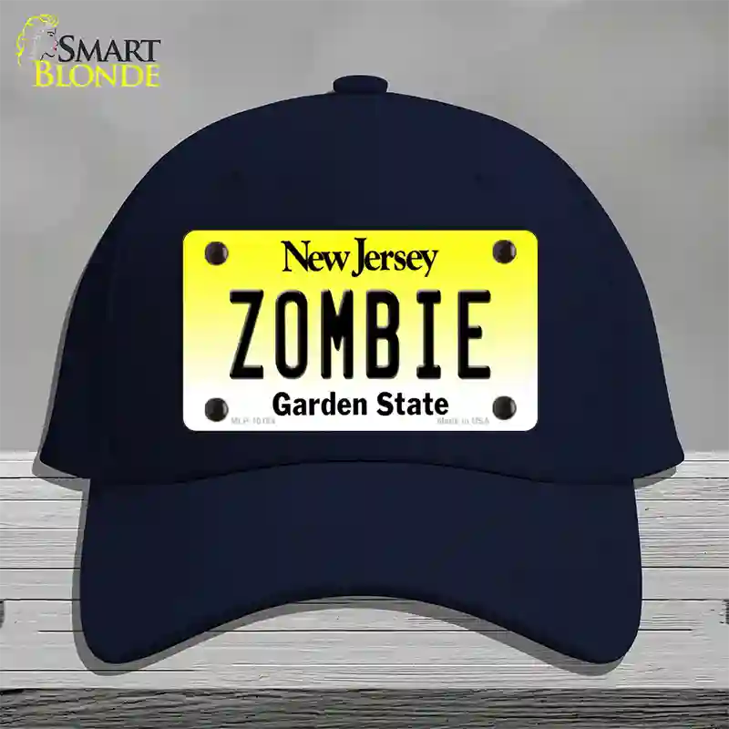 Zombie New Jersey Novelty License Plate Hat Cotton / Navy