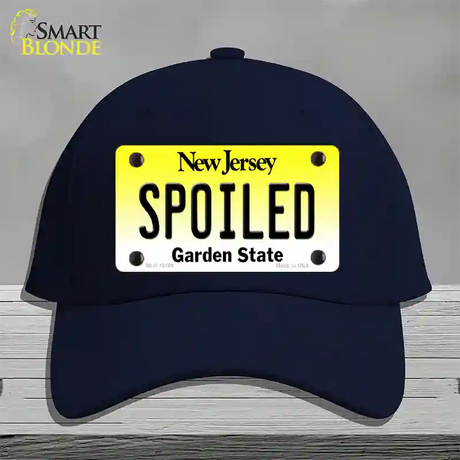 Spoiled New Jersey Novelty License Plate Hat Cotton / Navy