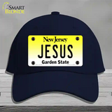 Jesus New Jersey Novelty License Plate Hat Cotton / Navy