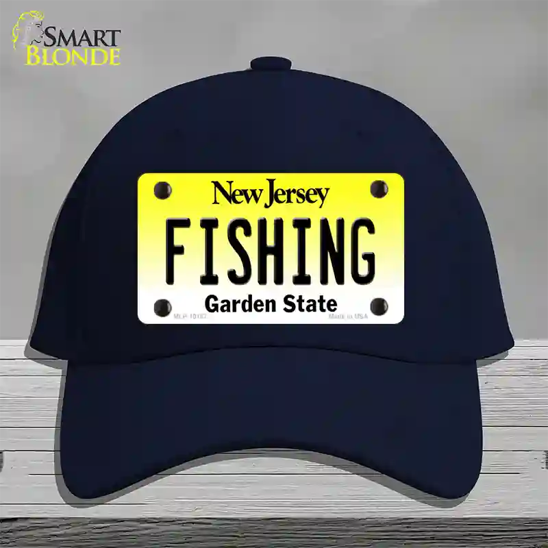 Fishing New Jersey Novelty License Plate Hat Cotton / Navy