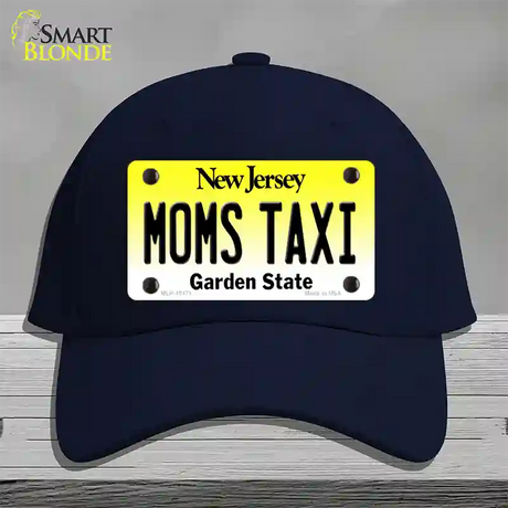 Moms Taxi New Jersey Novelty License Plate Hat Cotton / Navy