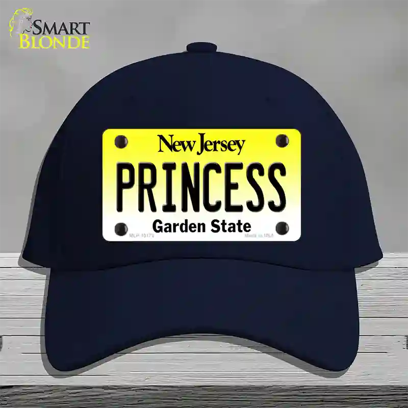 Princess New Jersey Novelty License Plate Hat Cotton / Navy