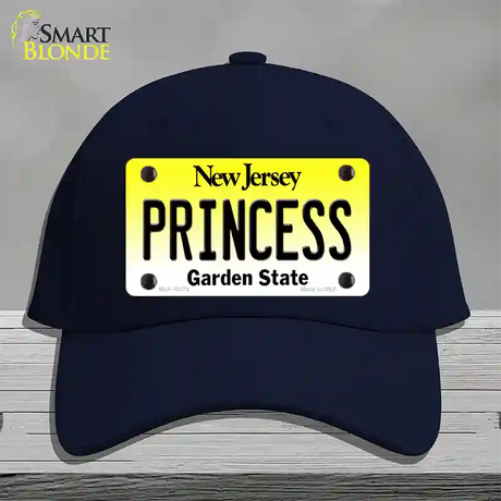 Princess New Jersey Novelty License Plate Hat Cotton / Navy