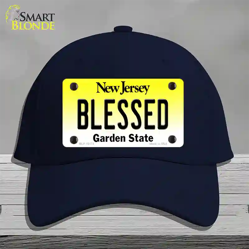 Blessed New Jersey Novelty License Plate Hat Cotton / Navy