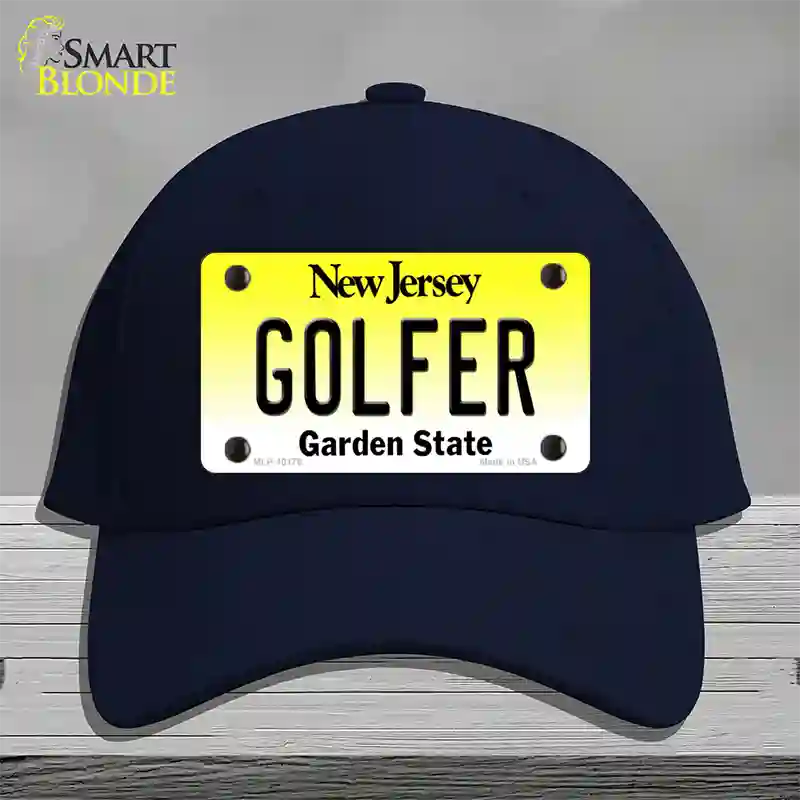 Golfer New Jersey Novelty License Plate Hat Cotton / Navy