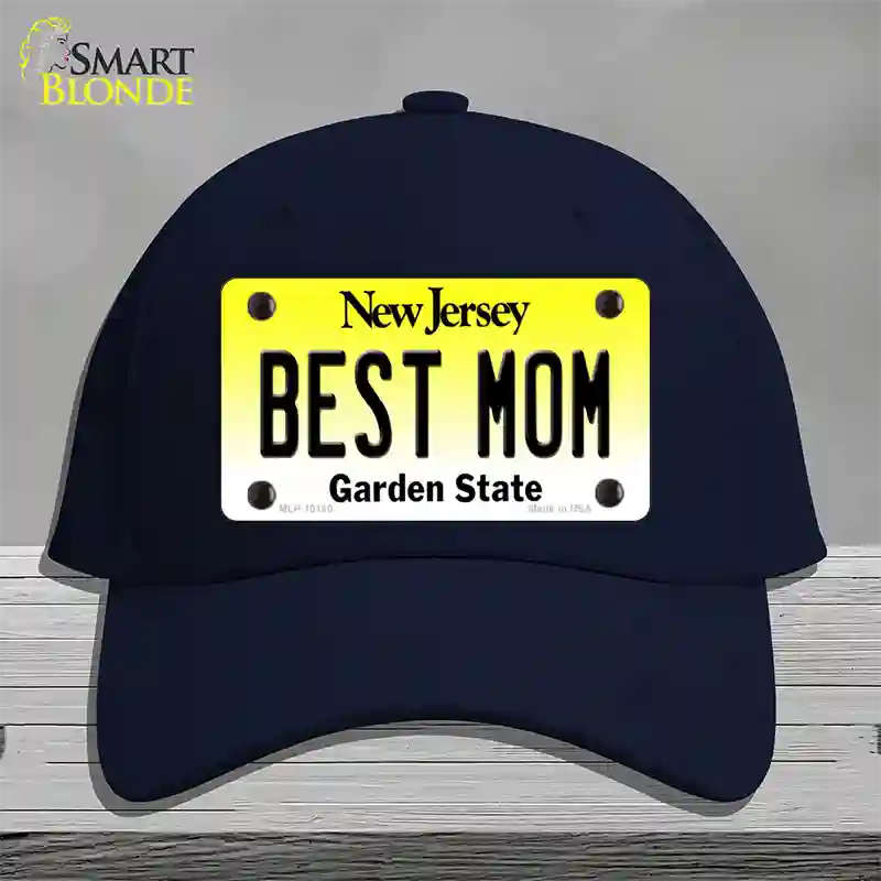 Best Mom New Jersey Novelty License Plate Hat Cotton / Navy