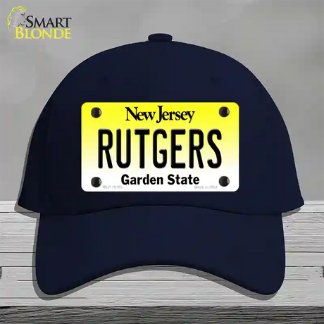 Rutgers New Jersey Novelty License Plate Hat Cotton / Navy