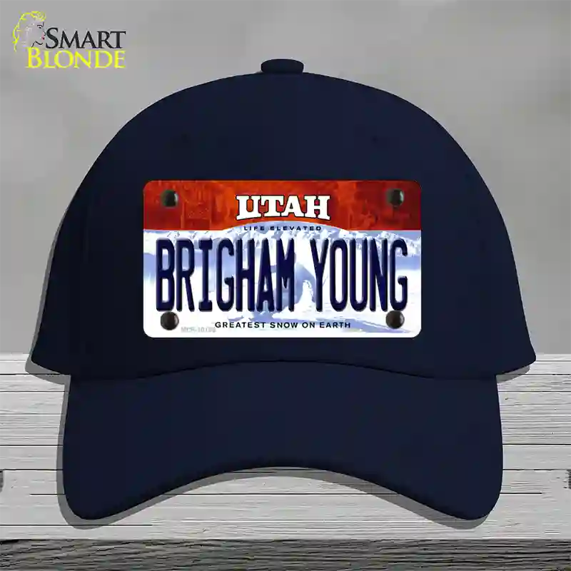 Brigham Young Utah Novelty License Plate Hat Cotton / Navy