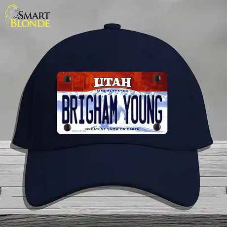 Brigham Young Utah Novelty License Plate Hat Cotton / Navy