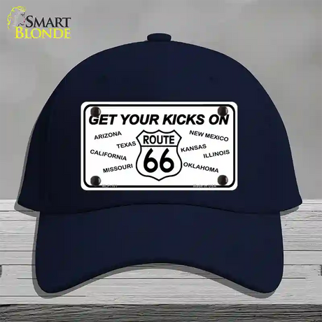 Get Your Kicks On 66 Novelty License Plate Hat Cotton / Navy