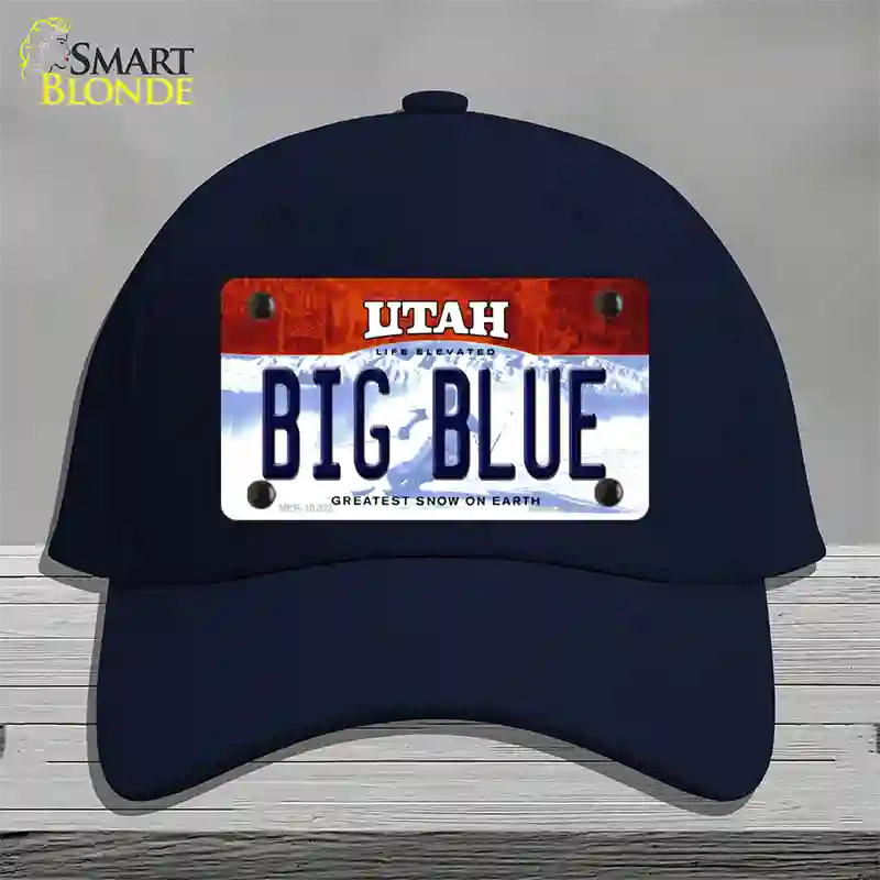 Big Blue Utah Novelty License Plate Hat Cotton / Navy